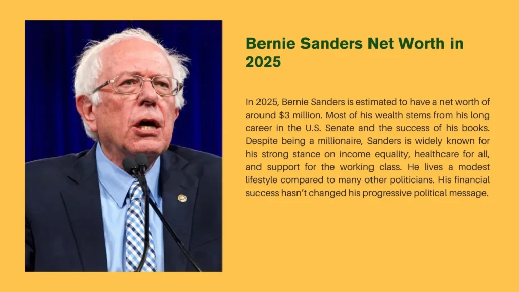 Bernie Sanders Net Worth in 2025 2 Bernie Sanders Net Worth