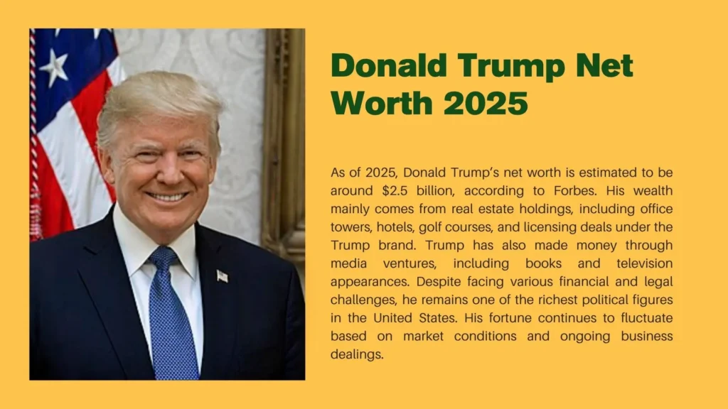 Donald Trump Net Worth 2025 2 Donald Trump Net Worth 2025