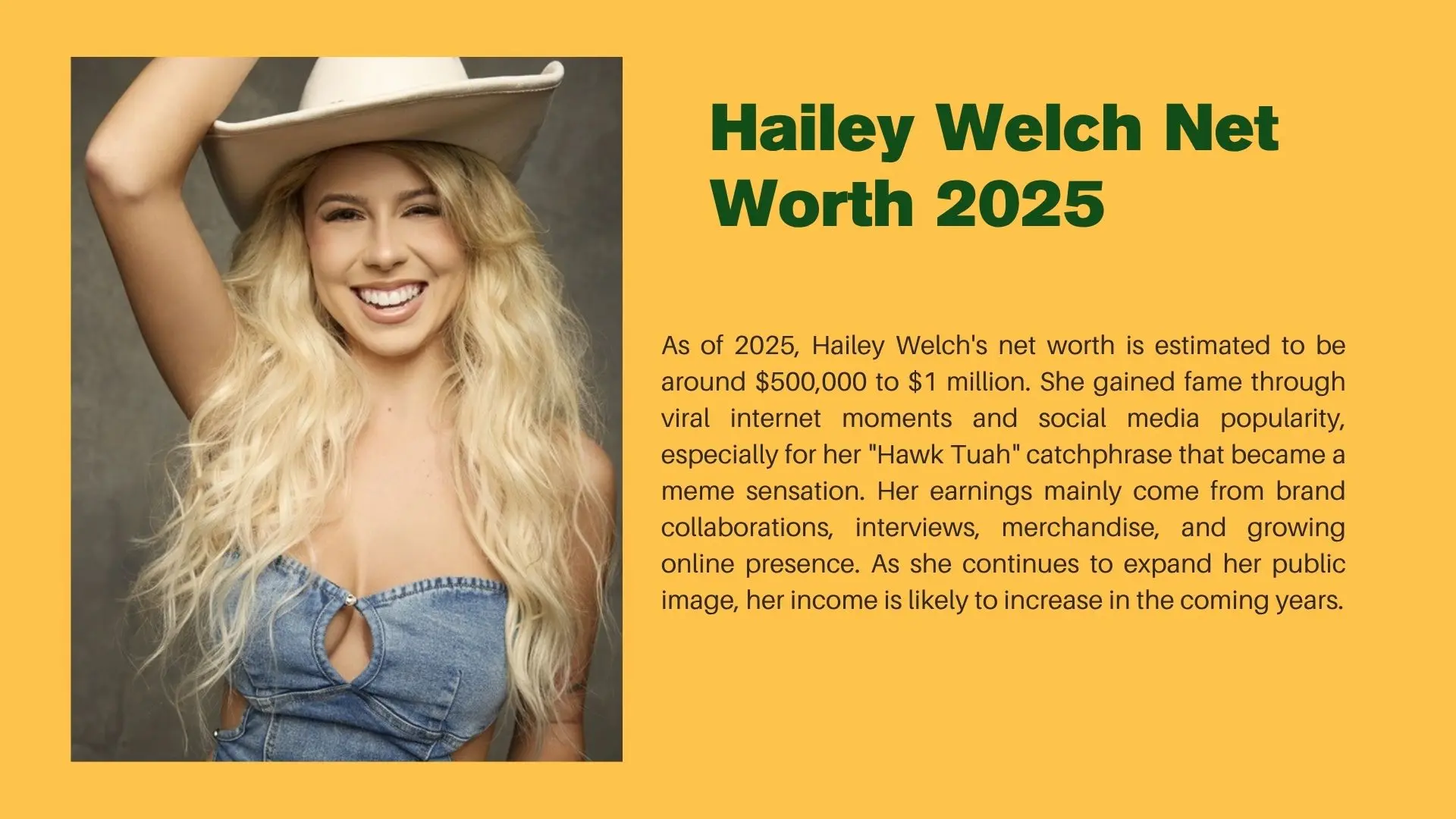 Hailey Welch Net Worth 2025