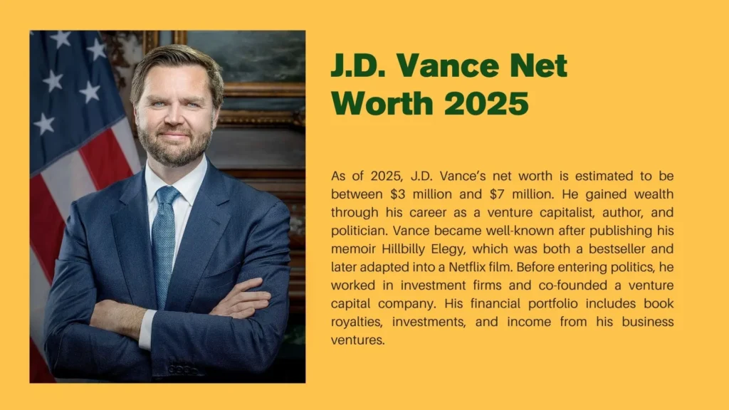 J.D. Vance Net Worth 2025 2 J.D. Vance Net Worth 2025