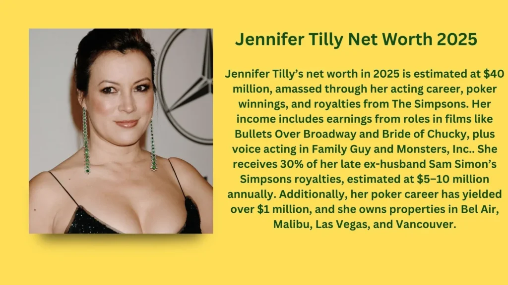 Jennifer Tilly Net Worth 2025: A Look at the Actress & Poker Player’s $40 Million Fortune 2 Jennifer Tilly Net Worth