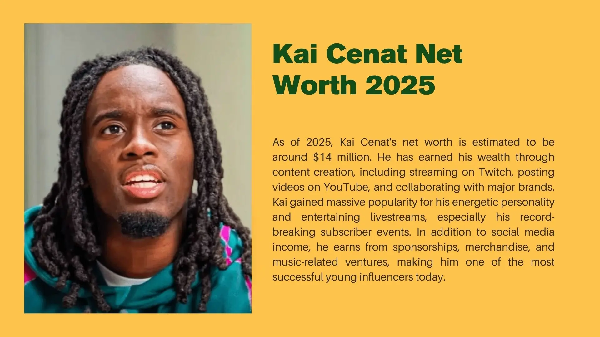Kai Cenat Net Worth 2025