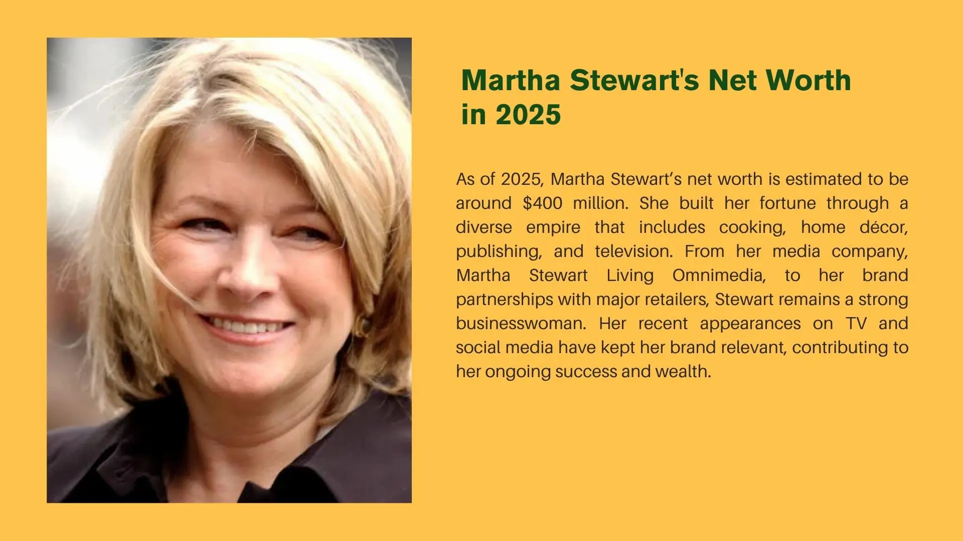 Martha Stewart Net Worth
