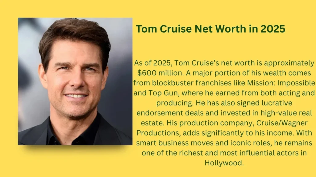 Tom Cruise Net Worth 2025: How The Hollywood Legend Built a $600 Million Fortune 2 Tom Cruise Net Worth